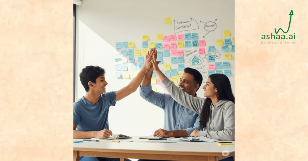 Parent and teens working together to develop job skills